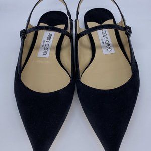 Jimmy Choo Ree Ballerina Shoes Black 36.5 36 1/2 - Lightly worn